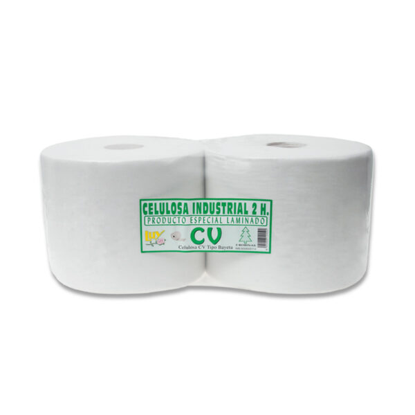 Pack 2 Bobinas de Papel Industrial de Pasta de Celulosa Gofrada | Acabado  Laminado Doble Capa 3 kg/rollo